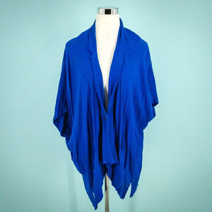 Kaliyana One Size Short Sleeve Button Oversized Kimono Artsy Lagenlook Jacket